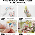 QBLEEV Bird Diapers, Reusable Cockatiel Flight Suit with Adjustable Straps