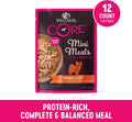 Wellness CORE Small Breed Mini Meals Shredded in Gravy Adult Wet Dog Food, Grain Free, Natural, Chicken and Turkey Dinner Recipe, 3 oz, Pack of 12 Pouches