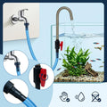 Hands-Free Aquarium Water Changer Hook with Flow Shutoff Valve