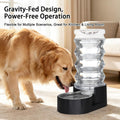 RIZZARI 8L Filtered Dog Water Dispenser: Stainless Steel Bowl for Pets