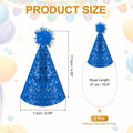Dog Birthday Hat, Mini Small Dog Hats Cat Cobalt Blue, 2 Pcs