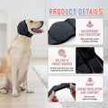 Dog Head Wrap - No Shake Ear Wrap Snood for Noise & Anxiety Relief, Ear Protector with Calming Hoodie, Dog Headband Ear 