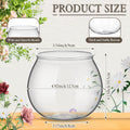 FoldTier 8 Pcs Plastic Fish Bowls 27 Oz Clear Round Vase Centerpieces