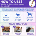 WEALLIN Flea and Tick Prevention for Cats and Dogs Natural Flea Treatment Support Drops with Multivitamin for Pets Oral Natural Supplement Flea and Tick Treatment Drops for All Breeds and Ages