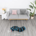 Pawaboo Cat Toys, Cat Tunnel Tube S-Shaped Tunnels 25x97cm Extensible Collapsible Cats Play Tent Interactive Toy Maze Cats House with Balls and Bells for Kitten Kitty Rabbit Small Animal, Blue