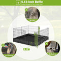GUTINNEEN Rabbit Pet Playpen Guinea Pig Cage with Waterproof PVC Bottom Liner, Triple Fixing Cage for Rabbit, Guinea Pig