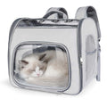Airline Approved Cat Soft-Sided Carrier Backpack, Airport-Friendly Breathable Mesh Foldable Pet Travel Carrier with Reinforced Support, Portable Puppy Carrying for Kitty Up to 15lbs (Grey)