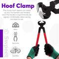 Swpeet 8Pcs Professional Farrier Tools Value Kit with Roll Pack, Horses Hoof Trimmers Shears Tools, Hoof Cutter, Farrier
