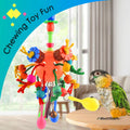KATUMO Bird Toys, Parrot Toys Parakeet Foraging Shredder Hanging Toys Bird Ball Treats for Conure Mini Macaw Cockatiel L