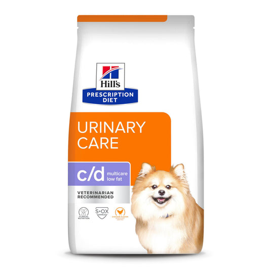 Hill's Prescription Diet c/d Multicare Low Fat Urinary Care Dry Dog Food, Chicken, 8.5 lb. Bag