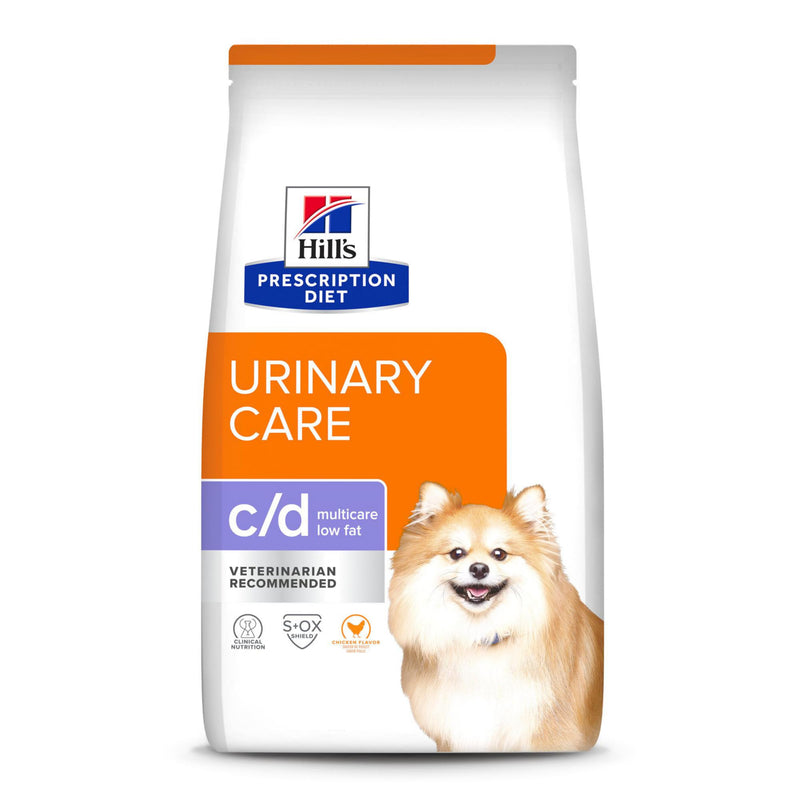 Hill's Prescription Diet c/d Multicare Low Fat Urinary Care Dry Dog Food, Chicken, 8.5 lb. Bag