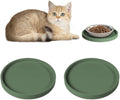 Arespark Pet Silicone Food Mat, 6in x 6in Set of 2 Nonslip Waterproof Feeding Bowl Mat with Raised Edges for Food and Wa