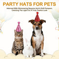 Dog Birthday Hat, Mini Small Dog Hats Cat Cobalt Blue, 2 Pcs