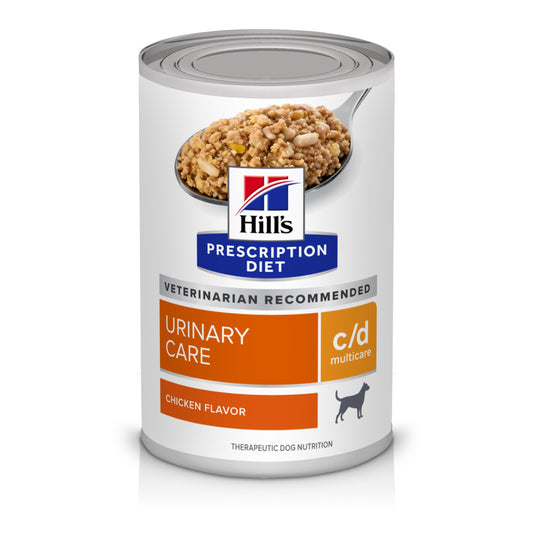Hill's Prescription Diet c/d Multicare Urinary Care Wet Dog Food, Chicken, 13 oz. Cans, 12-Pack