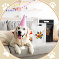 Gersoniel 50 Pcs Paw Dog Treat Bags Gift Bags with Window Resealable Stand up Plastic Zipper Pouches for Canine Delights