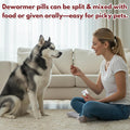 Dog Dewormer with Fenbendazole for Dogs, Broad-Spectrum, Safe for Puppies 6 Weeks & Older, 100 Tablets