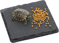 Turtle Basking Platform Slate for Reptiles 3.9 X 3.9 Inch Tortoise Basking Stone for Reptiles Bearded Dragon Accessories