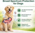 Dewormer for Dogs, Liquid Wormer for Hookworms, Lungworms, Pinworms, Roundworms,120ml