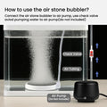 Fish Tank Bubbler, 3.2 Inch Aquarium Air Stone Kit, Nano Quiet Oxygen Diffuser for 20-70 Gallon Tanks, High Dissolved Ox