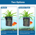 Aquarium Plant Holder 4 PCS Aquatic Plant Pot (Black)