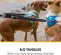 Ruffwear, Double Track Coupler, Double Leash for Two Dogs, Premium Heavy Duty Dual Splitter with 360° Lockable Swivel No Tangle, Shock-Absorbing Stretch Webbing for Walking & Hiking, Basalt Gray