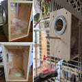 kathson Parakeet Nesting Box Transparent Bird House Bird Nest Box for Cage Parrot Nesting Boxes Wooden Breeding Box for 
