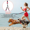 Double Dog Leash No Tangle, Adjustable Split Leads Three Pet Walking Leash with Comfortable Padded Handle for Three Dogs