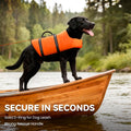 VIVAGLORY Dog Life Vest Rip Stop Dog Swim Vest, L