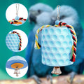 Extra Large Bird Chewing Toy, Parrot Beak Grinding Calcium Stone with Bells, Bird Cage Accessories, Cage Toys for Cockat