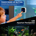 Rechargeable Digital Aquarium Water Thermometer with HD LED Screen, Display ±1℉, Fish Tank Decoration Accessories for Be