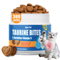 Just Try 6.35 oz Cat Taurine Bites - Taurine for Cats with L-Carnitine, Omega 3 and Vitamins - Supports Immune, Heart and Eyes Health Cat Supplements 300 Bites