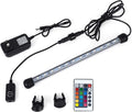 MQ 8 in Submersible LED Aquarium Light, 1.2W Color Changing Fish Tank Light with Remote Control, IP68 Crystal Glass 9 LE