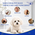 Ninibabie Upgraded Dog Ear Powder with 5.5 Inch Hair Removal Tool, Pet Ear Grooming Cleaner for Wax and Odor Control, Absorbs Moisture & Soothes Ears