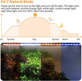hygger Submersible LED Aquarium Light, 8W 7 in 24/7 Mode Fish Tank Light with 5 Rows Beads, with Timer 9 Colors and Adju