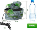 500ML Reptile Waterfall Fountain, Reptile Water Drinking Fountain for Bearded Dragons, Geckos & Lizards – Terrarium Wate