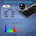 hygger Aquarium Light, 26W Full Spectrum Fish Tank LED Light, 24 H Remote Control Adjustable Timer, Brightness and Color