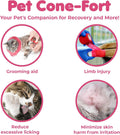 SunGrow Cat Cone Collar Soft, Pet Recovery Elizabethan E Collar Soft Neck Cone to Stop Licking for Cats & Kittens After Surgery, Cat Surgical Recovery Suit for Wound Cover, Puppy Dog & Rabbit Cone