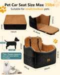 Dog Car Seat for Smal Dogs Up to 35lb,Machine Washable Dog Booster Car Seat