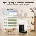 CZPET Gravity Dog Water Bowl Dispenser, Wider Mouth