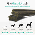 Dog Dental Treats Fresh Breath Sticks - Plaque and Tartar Remover for Dogs Teeth Cleaning Chews for Bright Teeth - Dog Dental Sticks for Oral Care, Gum Health + Bad Breath Treatment (Mint, 16 Ct)