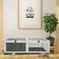Tortoise Habitat Indoor Wooden Tortoise House, Turtle Enclosure Outdoor Reptile Cage with Removable Bottom,Openable Roof