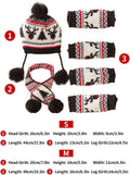 Dog Hat & Scarf Set, Knitted Pet Christmas Winter Warm Caps, Cute Accessories Neck Ear Warmer Hood for Cat and Dog, Part