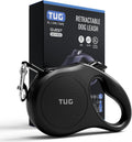 TUG Quest Retractable Dog Leash | 360° Tangle-Free | 26 ft Tape (XL, Black)