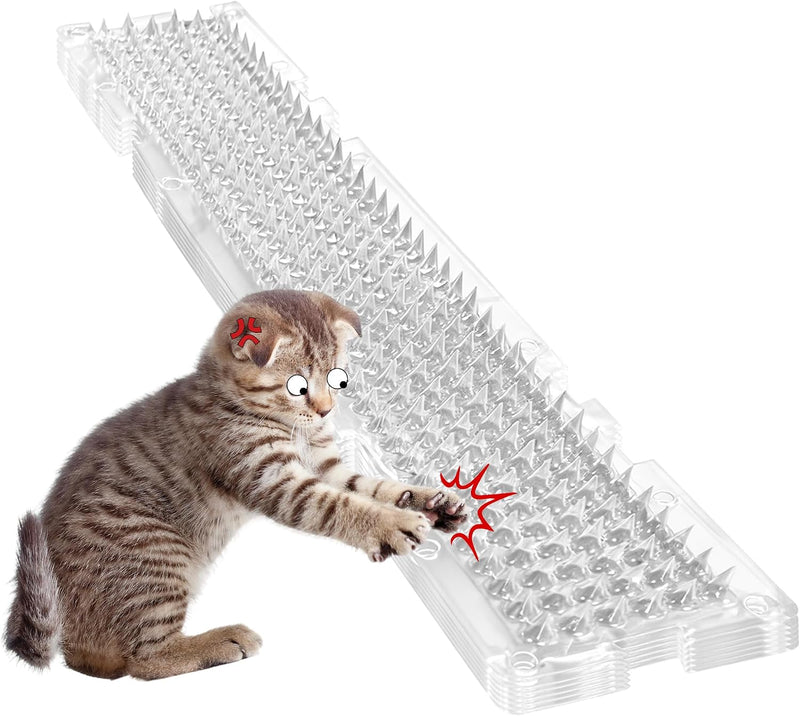 26 Pack Scat Mat for Cats - 3.3 x 16.7 Inch Cat Deterrent Mat to Keep Cats Out of Yard Permanently, Dog and Cat Spikes M