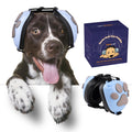 Famikako Upgraded Dog Ear Muffs for Noise Protection - 22dB NRR Noise Cancelling Headphones with Dog Paw Design, Calming Earmuffs for Thunder, Fireworks & Hunting (M, Light Blue-Gray)