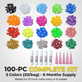 zetpo Dog Nail Caps & Claw Caps (100 pcs) - Anti Slip Dog Toe Grips & Covers for Hard Floors - Instant Traction & Mobili