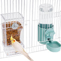 lemtrflo No Mess Bird Feeder Water Dispenser Set, Bird Feeder for Cage, Cage Accessories for Cockatiels, Finches, Budgies and Canaries