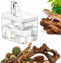 Reptile Water Dispenser,1500ML Large Capacity Circulation Water Dish Bowl for Reptile Terrarium,Bearded Dragon Tank Acce