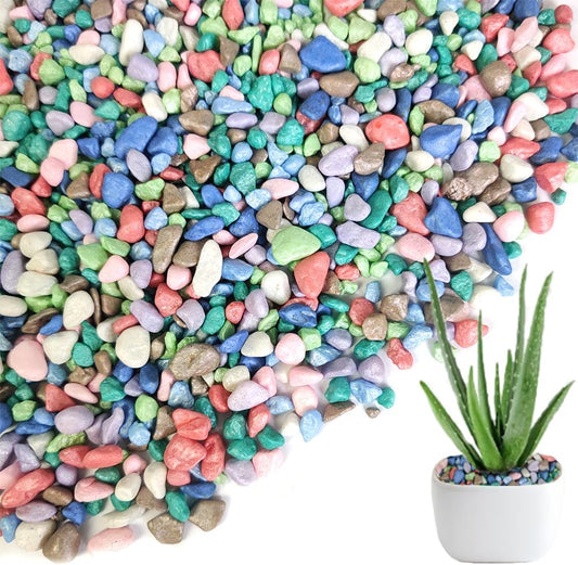 0.88 LB Colored Pea Gravel,Succulent Cactus Topper Dressing Pebbles,3-5mm