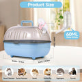 Small Animal Carrier Cage with Water Bottle, Portable Hamster Travel Case